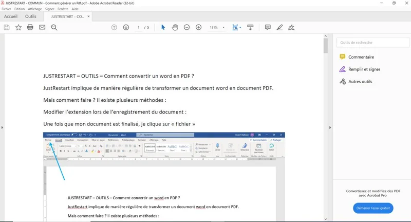 Capture d'ecran JustRestart -- page 433